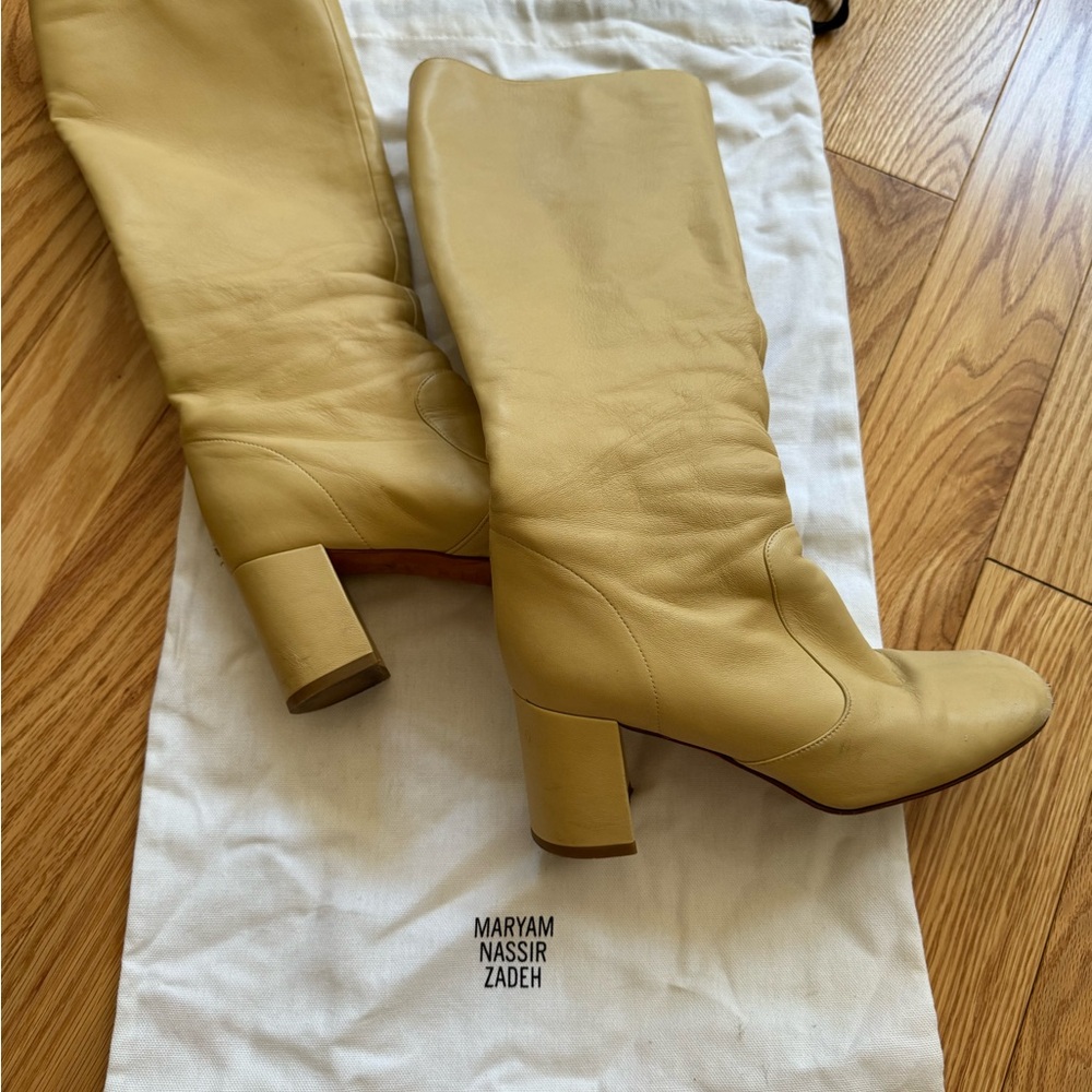 Maryam Nassir Zadeh Women's Cream Heeled Boots